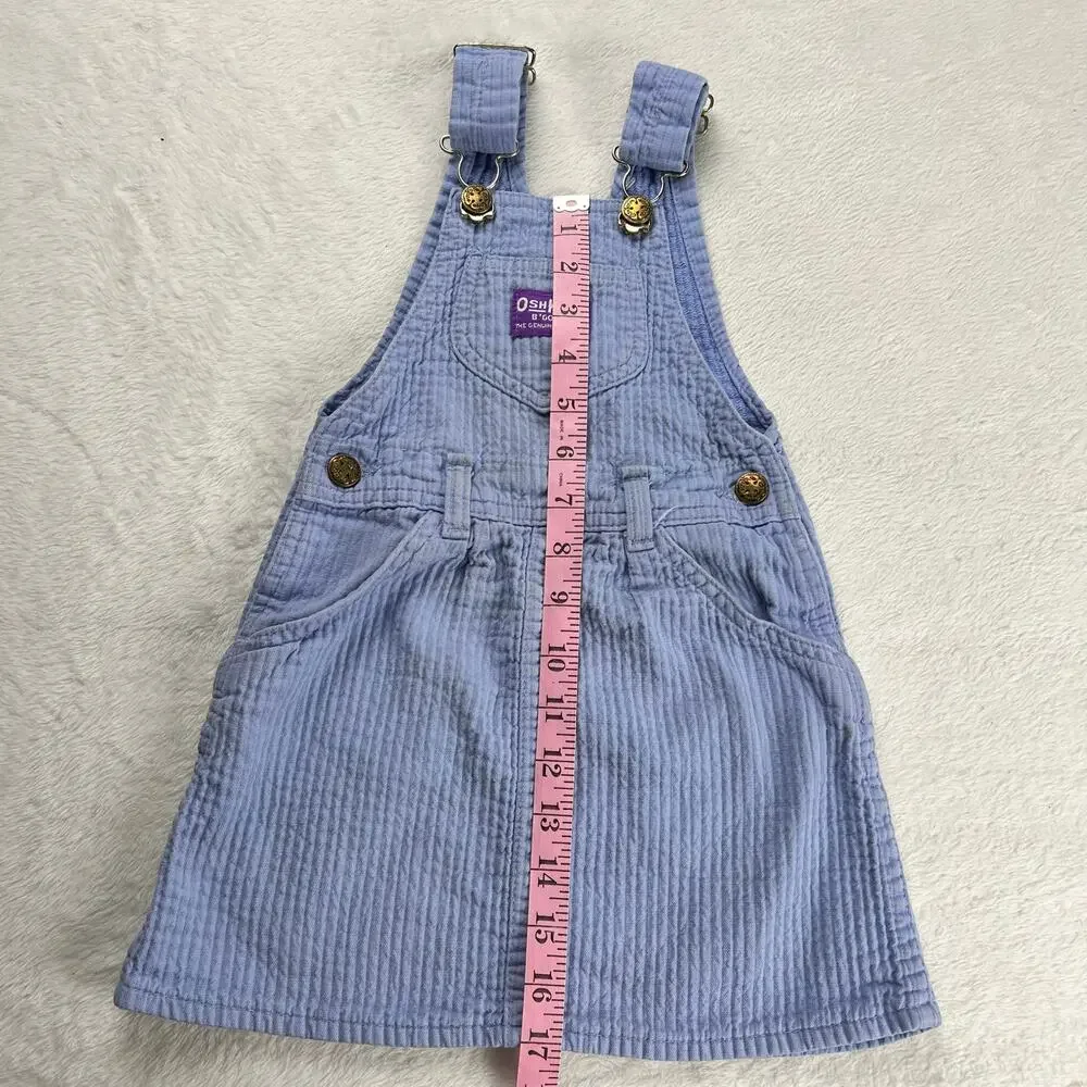 Oshkosh B’gosh Vintage Girls Purple ribbed Overall Dress Size 4 Vestbak